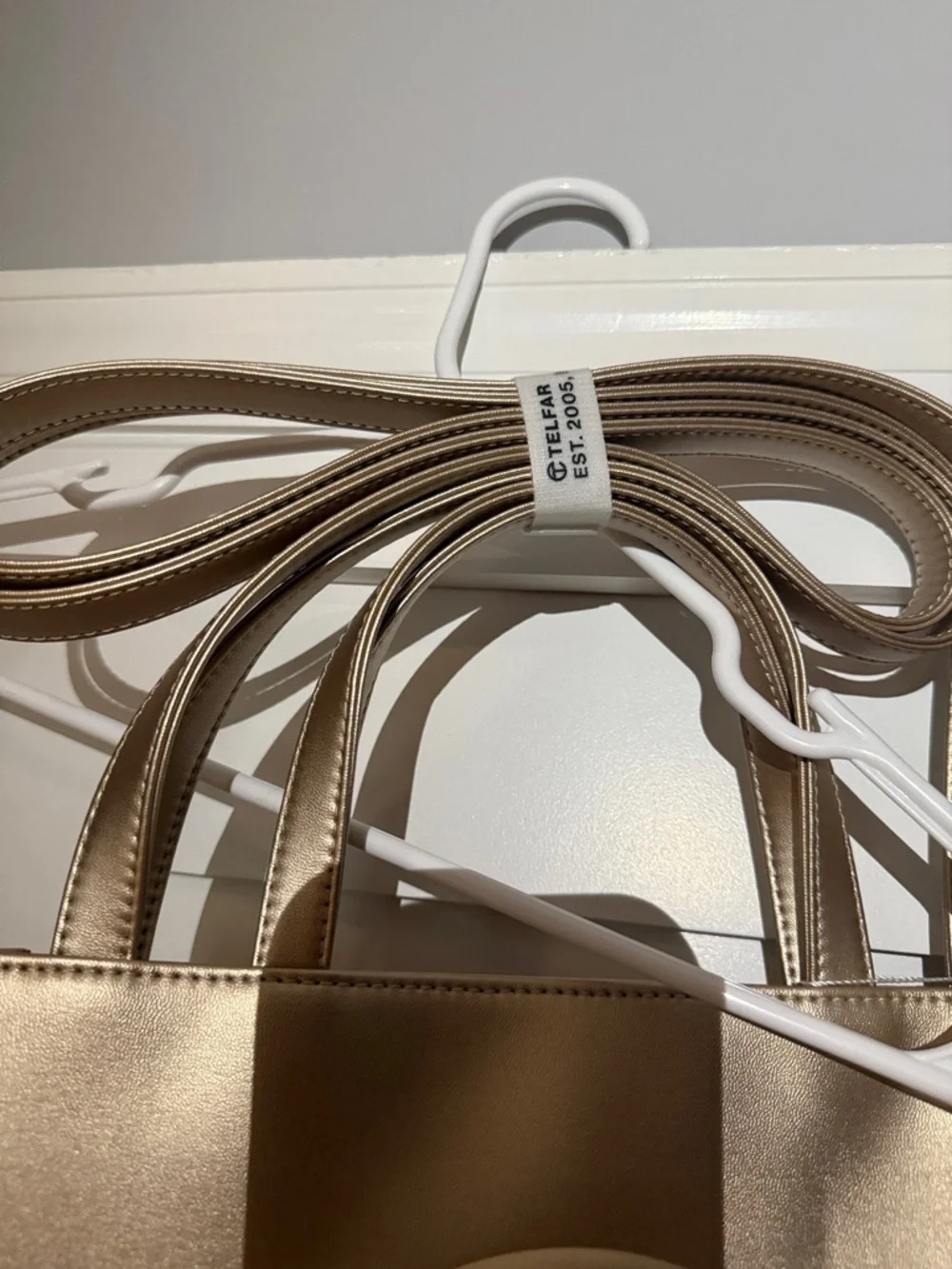 Telfar Medium Shopping Bag in Metallic Gold - Picture 6 of 9